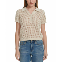 Calvin Klein Jeans 'Open-Stitch Short-Sleeve' Polohemd für Damen