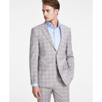 Calvin Klein Men's 'Slim-Fit Wool Blend Stretch Plaid' Suit Jacket