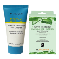 Dr. Eve_Ryouth 'SPF15 Hydration + Hyaluronic Acid Aloe Vera' Day Cream, Face Mask - 2 Pieces