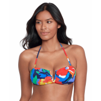 LAUREN Ralph Lauren Women's 'Printed V-Wire Bandeau' Bikini Top