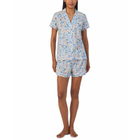 LAUREN Ralph Lauren Women's 'Floral Boxer' Top & Pajama Shorts Set