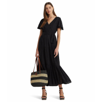 LAUREN Ralph Lauren Women's 'Shadow-Gingham Belted' Maxi Dress