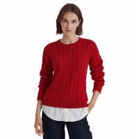 LAUREN Ralph Lauren Women's 'Layered Cotton-Blend Cable-Knit' Sweater