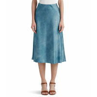 LAUREN Ralph Lauren Women's 'Tie-Dye Print Satin' Skirt