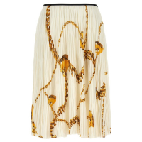 Burberry Jupe Midi 'Shield Printed Pleated' pour Femmes