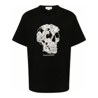Alexander McQueen Men's 'Skull-Embroidered' T-Shirt