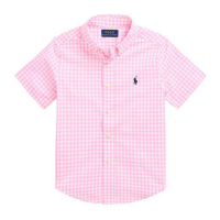 Polo Ralph Lauren 'Plaid Cotton Poplin' Kurzärmeliges Hemd für Kleinkind & Kleiner Junge