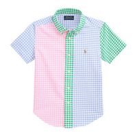Polo Ralph Lauren 'Gingham Oxford Fun' Kurzärmeliges Hemd für Kleiner Jungen