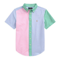Polo Ralph Lauren 'Gingham Oxford Fun' Kurzärmeliges Hemd für großes Jungen