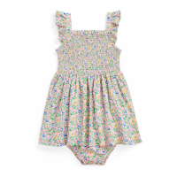 Polo Ralph Lauren 'Smocked' Kleid & Bloomer Set für Baby Mädchen