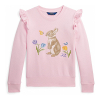 Polo Ralph Lauren 'Ruffled Bunny Terry' Pullover für große Mädchen