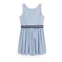 Polo Ralph Lauren 'Oxford' Ärmelloses Kleid für kleinkind & kleine Mädchen