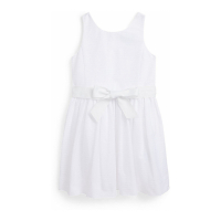 Polo Ralph Lauren 'Ottoman-Ribbed' Ärmelloses Kleid für kleinkind & kleine Mädchen