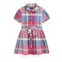 Polo Ralph Lauren 'Madras' Hemdkleid für kleinkind & kleine Mädchen
