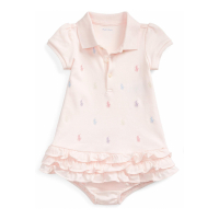 Polo Ralph Lauren Kids 'Ruffled' Kleid & Bloomer Set für Baby Mädchen