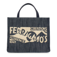 Salvatore Ferragamo Women's 'Small Venna Logo-Embroidered' Tote Bag