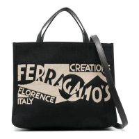 Salvatore Ferragamo 'Small Venna-Jacquard' Tote Handtasche für Damen