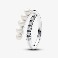 Pandora Women's 'Treated Freshwater Cultured Pearls & Pavé' Ring