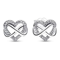 Pandora Women's 'Sparkling Infinity Heart' Earrings