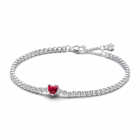 Pandora Women's 'Sparkling Heart Tennis' Bracelet