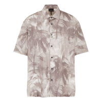 Emporio Armani 'Palm Tree-Print Button-Up' Kurzärmeliges Hemd für Herren