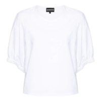 Emporio Armani 'Logo-Embroidered' Kurzärmelige Bluse für Damen