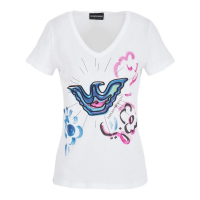 Emporio Armani T-shirt 'Logo-Print' pour Femmes