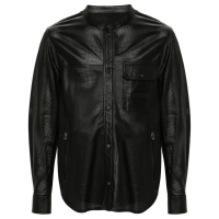 Emporio Armani Men's 'Perforated' Leather Jacket