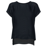 Emporio Armani Women's 'Sheer-Panels Striped' T-Shirt