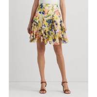 LAUREN Ralph Lauren Women's 'Ruffled Floral' Mini Skirt