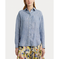 LAUREN Ralph Lauren Women's 'Striped' Linen Shirt