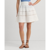 LAUREN Ralph Lauren Women's 'Lace-Trim' Mini Skirt