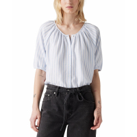 Levi's Women's 'Leanne Button-Front Puff-Sleeve' Short sleeve Top