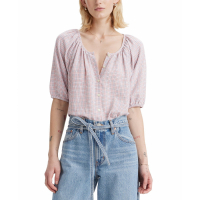 Levi's Women's 'Leanne Button-Front Puff-Sleeve' Short sleeve Top