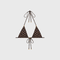 Celine Haut de bikini 'Triangle Monogram Matte' pour Femmes