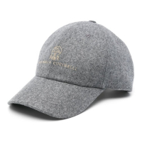 Brunello Cucinelli Men's 'Embroidered-Logo' Baseball Cap