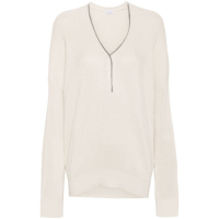 Brunello Cucinelli 'Monili-Chain Ribbed' Pullover für Damen