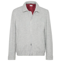 Brunello Cucinelli Veste 'Zip-Up Herringbone' pour Hommes