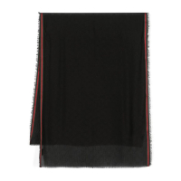 Gucci Men's 'Web-Stripe Frayed' Scarf