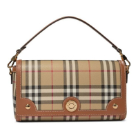 Burberry Women's 'Vintage Check Logo-Plaque' Shoulder Bag