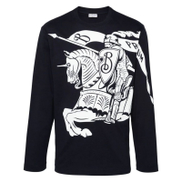 Burberry T-Shirt manches longues 'Equestrian Knight-Print' pour Hommes