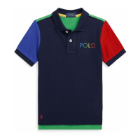 Polo Ralph Lauren Toddler & Little Boy's 'Color-Blocked Ombre-Logo Mesh' Polo Shirt