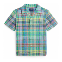 Polo Ralph Lauren Toddler & Little Boy's 'Plaid Camp' Short sleeve shirt