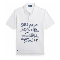 Polo Ralph Lauren 'Embroidered Mesh' Polohemd für großes Jungen