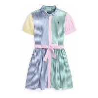 Polo Ralph Lauren Robe chemise 'Striped Cotton Fun' pour Grandes filles