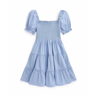 Polo Ralph Lauren 'Smocked Cotton Jersey' Kleid für große Mädchen