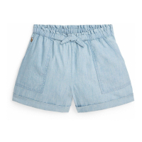Polo Ralph Lauren 'Cotton Chambray Camp' Shorts für große Mädchen