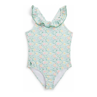 Polo Ralph Lauren Toddler & Little Girl's 'Floral Ruffled One-Piece' Swimsuit