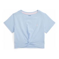 Polo Ralph Lauren 'Twist-Front Cotton Jersey' T-Shirt für kleinkind & kleine Mädchen