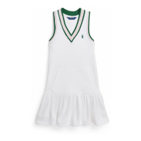 Polo Ralph Lauren 'Cricket-Stripe Cotton Terry' Kleid für kleinkind & kleine Mädchen